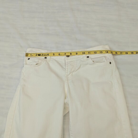 David Kahn Jeanswear Size 27 Winter White Wide Legged Capris - Picture 13 of 14
